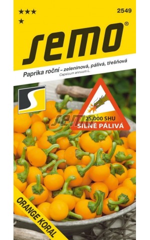 Перець Оранжевий Корал F1 Semo (Чехія)