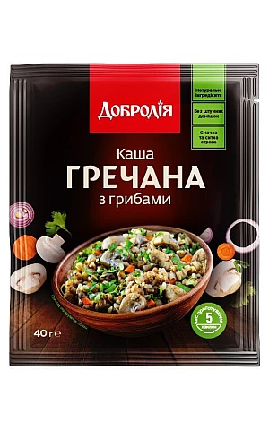 Каша Добродія гречана з грибами