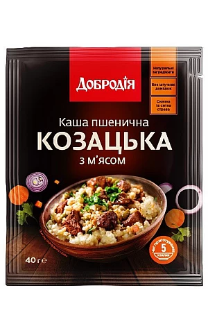Каша Добродія пшенична з м'ясом Козацька