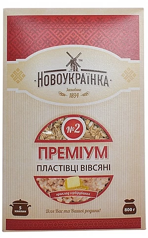 Хлопья овсянные Новоукраинка Премиум 2
