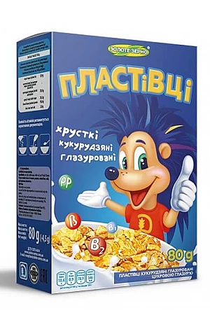 Хлопья кукурузные "Золотое зерно" 80г глузурованные 