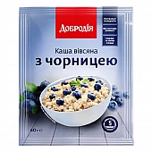 Каша Добродия овсяная с черникой