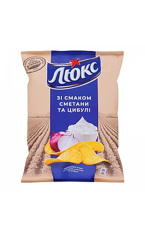 Чіпси Люкс Сметан та цибуля 