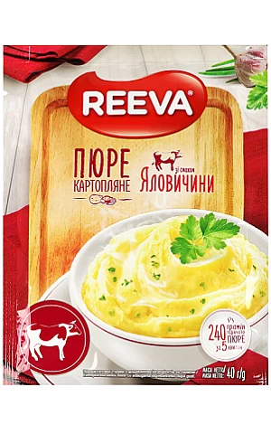Картопляне пюре Reeva зі смаком яловичини
